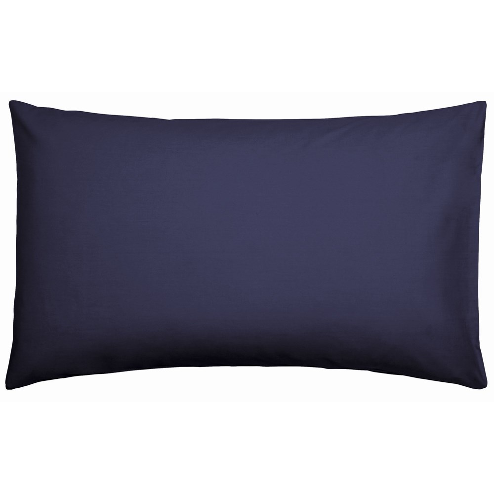 Plain Housewife Pillowcase By Bedeck of Belfast in Midnight Blue